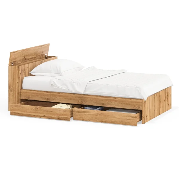 Кровать с ящиками Ксения дуб вотан