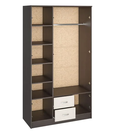 Шкаф 3-х створчатый с зеркалом Ронда ШК-3 венге/дуб белфорт