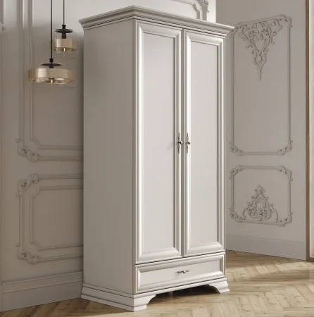 Шкаф двустворчатый Кентаки SZF2D1S белый