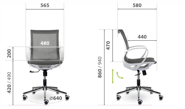 Кресло Йота М-805 White голубой