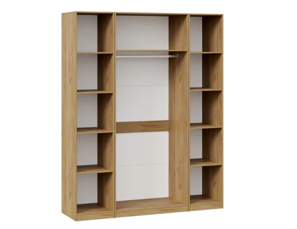 Шкаф комбинированный с 4-мя дверями Хилтон дуб крафт золотой/графит матовый