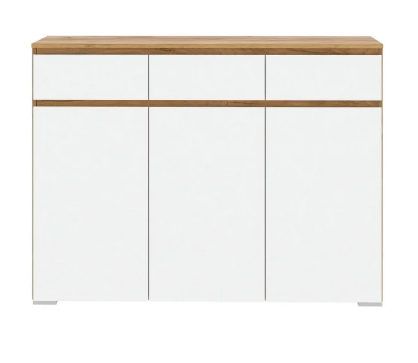 Комод Гретта 3С3Я дуб крафт золотой/белый