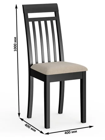 Стул Гольф-11 венге, ткань велюр капучино 25