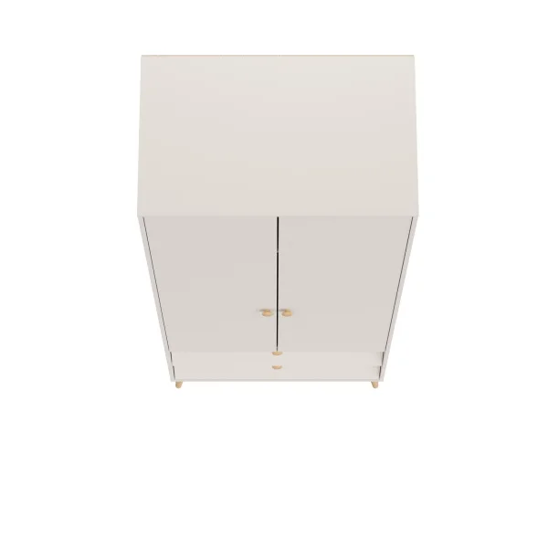 Шкаф 2-х дверный с двумя ящиками Афина 4-75901 кашемир серый