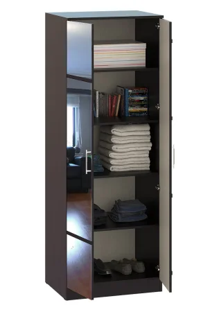 Шкаф 2-х створчатый комбинированный Сакура венге/дуб лоредо