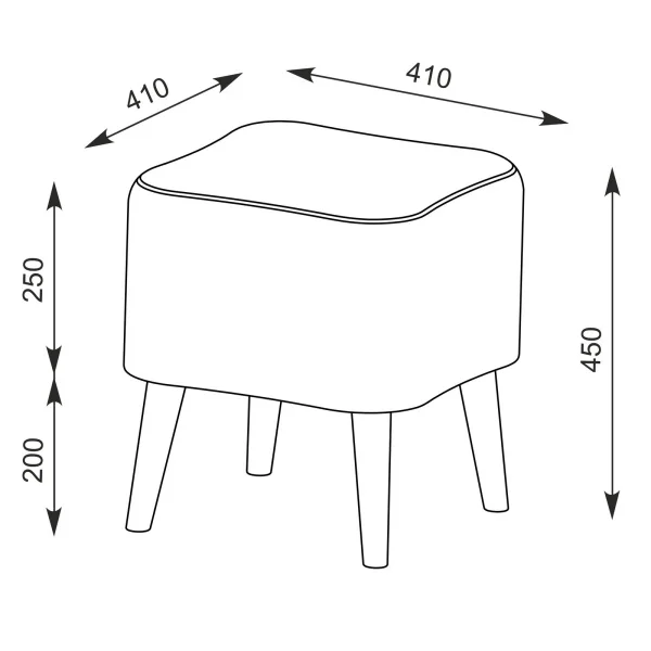 Банкетка 6-5133 Куби молоко