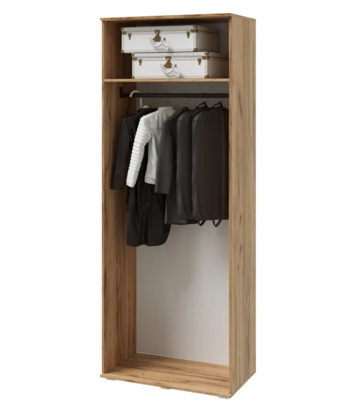 Шкаф 2-х створчатый Виста дуб крафт/белый глянец