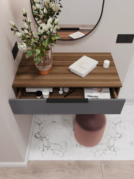 Тумба подвесная Роза 900.2 орех франклин/графит скин ройс