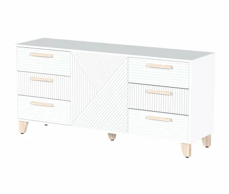 Комод Копенгаген белый/белый матовый