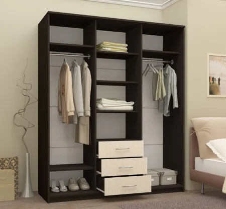 Шкаф-купе Маэстро венге/дуб беленый