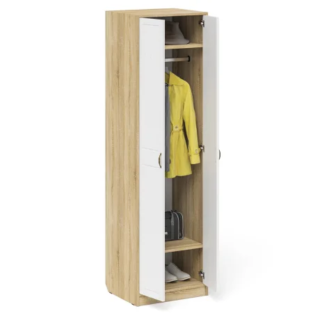 Шкаф П-6 дуб сонома/белое дерево фрезеровка прованс