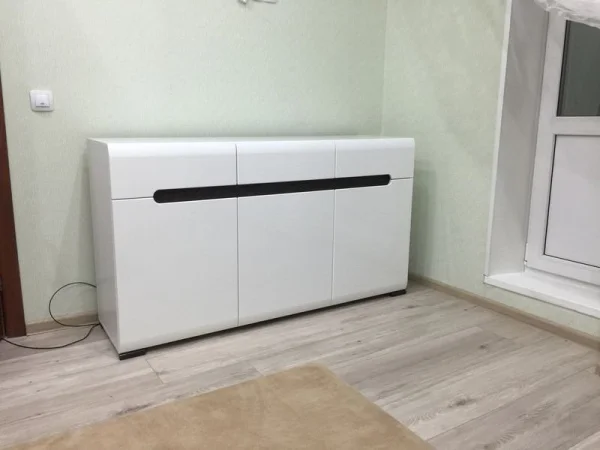 Тумба Ацтека KОМ3D3S/8/15 белый глянец