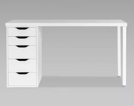 Стол письменный Ингар 2/5Т белый
