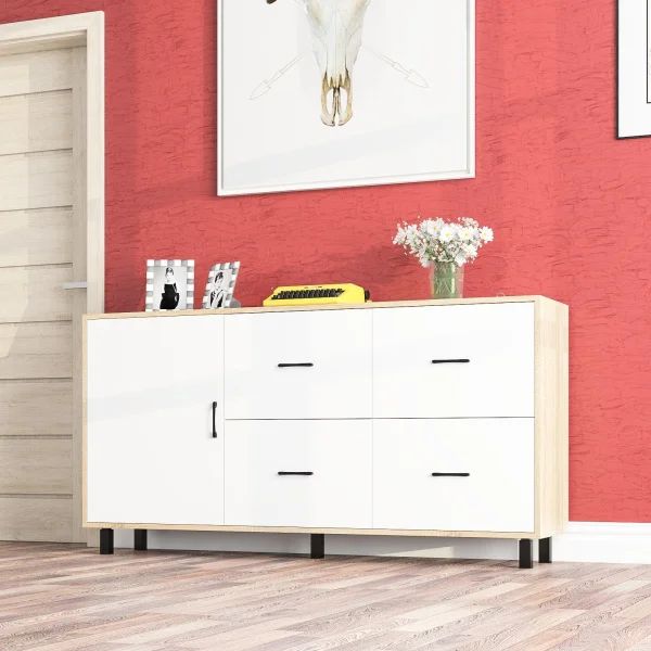 Комод 125-1704 дуб сонома/белый