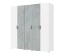 Шкаф 5-ти створчатый Бостон 2000 белый/бетон