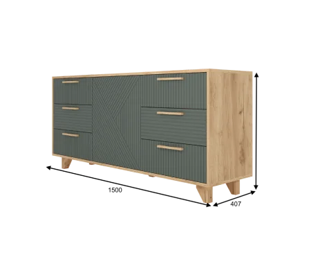 Комод Ньерд 1500 дуб вотан/можжевельник
