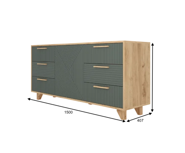 Комод Ньерд 1500 дуб вотан/можжевельник