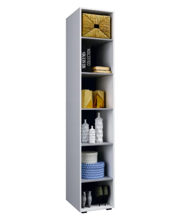 Пенал Нэнси NEW белый/белый глянец