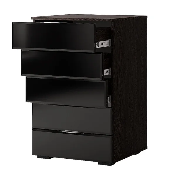 Комод Алекса венге/лакобель черный