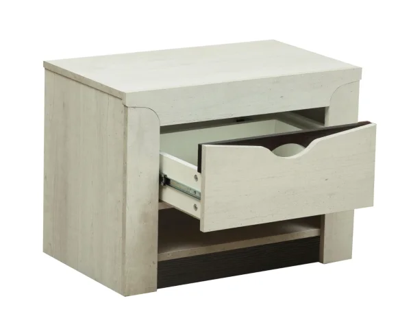 Тумба прикроватная 33.12 Лючия бетон пайн белый