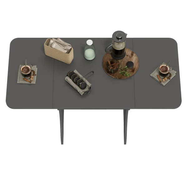 Стол обеденный раскладной с ящиком 6-02.120 графит Стол обеденный раскладной с ящиком 6-02.120 графит