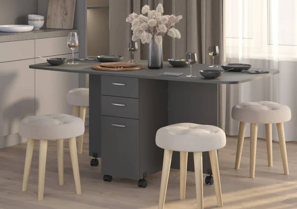 Стол-книжка с ящиками 1-6702 графит Стол-книжка с ящиками 1-6702 графит