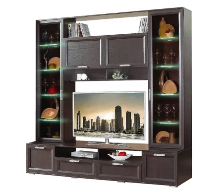 Модульная гостиная Корвет Люкс венге