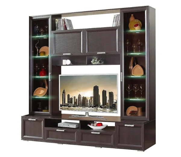 Модульная гостиная Корвет Люкс венге