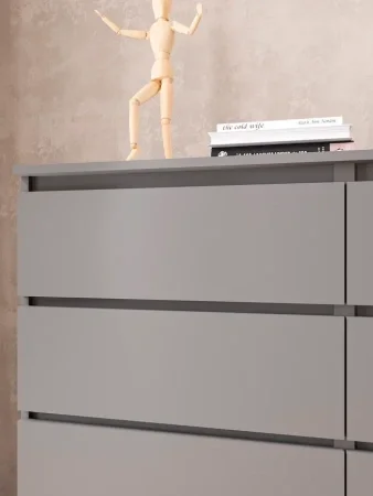 Комод Мори МК 1200.8 графит (8 ящиков)