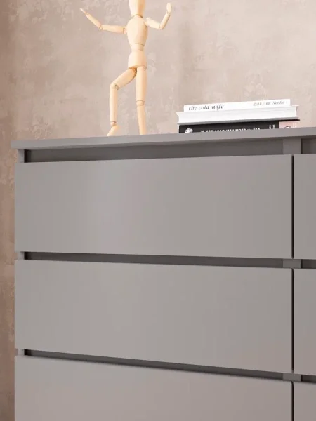 Комод Мори МК 1200.8 графит (8 ящиков)