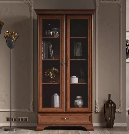 Шкаф-витрина Кентаки REG2W1S каштан