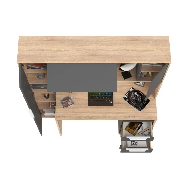 Стол компьютерный Комфорт 12.95 дуб сонома/тёмно-серый