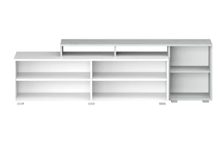 Тумба под ТВ Эльза бетонный камень/белый шагрень