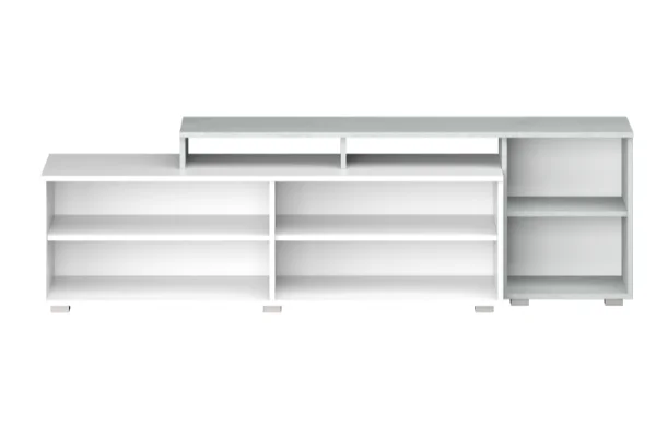 Тумба под ТВ Эльза бетонный камень/белый шагрень