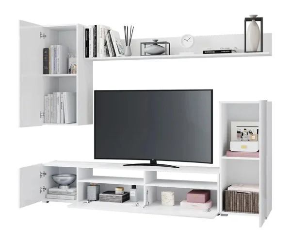 Гостиная Лира МДФ белый глянец