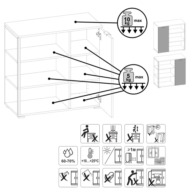 Комод Гранд 16.222 дуб крафт табачный