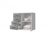 Комод Nova белый/бетон