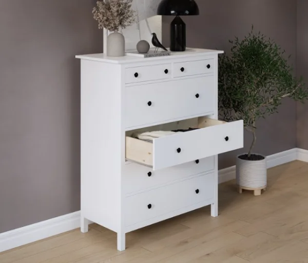 Комод 6 ящиков Кымор белый