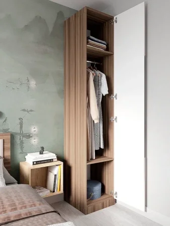 Шкаф Роза 450 орех франклин/бежевый скин тренто