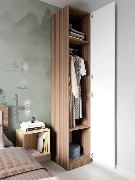 Шкаф Роза 450 орех франклин/бежевый скин тренто