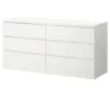 Комод шесть ящиков Варма 6Д белый