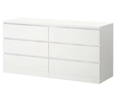 Комод шесть ящиков Варма 6Д белый