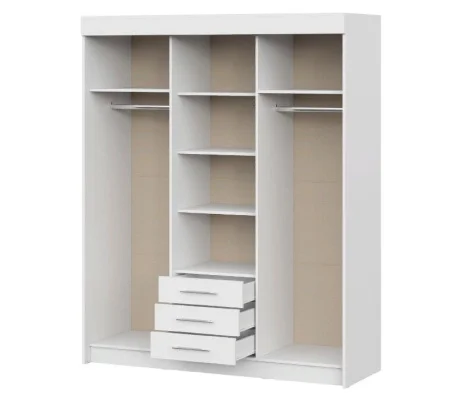 Шкаф-купе Фортуна белое дерево