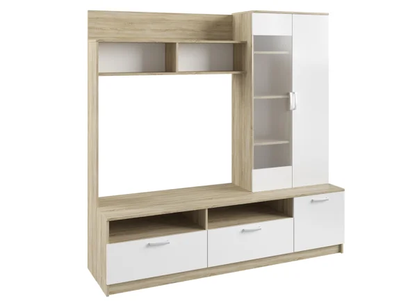 Гостиная Софи №3 СЦС 1800.1 дуб сонома/белый глянец