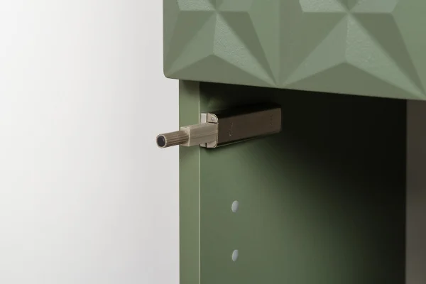 Шкаф-пенал Марион 16.333.01 дымчатый зеленый/олива шагрень