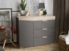 Комод тип 1 дуб сонома/графит серый