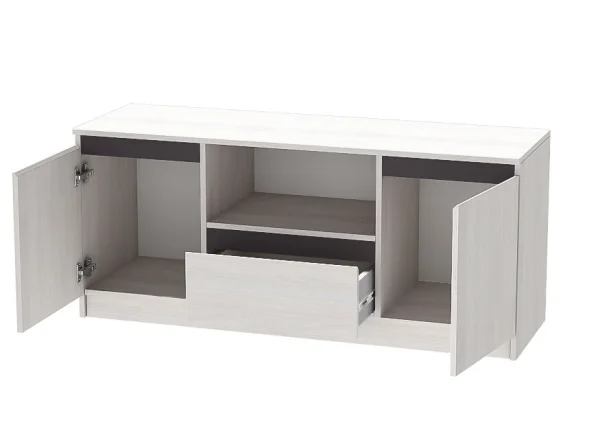 Тумба под ТВ Кэт-1 ясень анкор светлый/графит