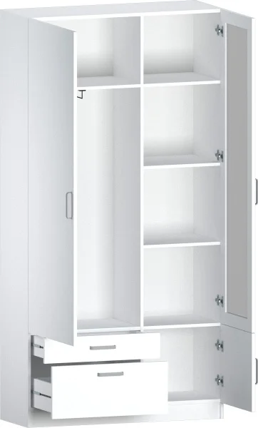 Шкаф 14.12 белый (серия сонома)