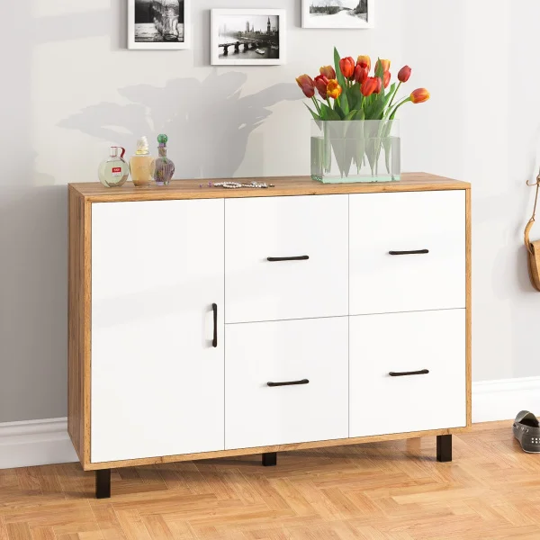 Комод 125-1204 дуб вотан/белый