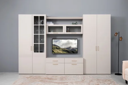 Модульная гостиная Ричфорд со шкафом моно керамика/кашемир